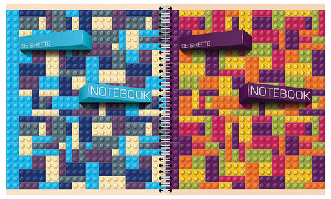 Тетрадь А5, 96 л., ПЗМБ, гребень, клетка/линия, TWIN лак, перевёртыш (4 обложки), "Легко!", 028541