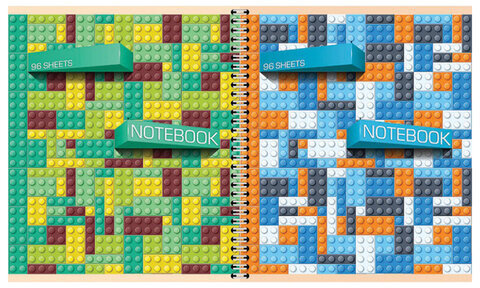 Тетрадь А5, 96 л., ПЗМБ, гребень, клетка/линия, TWIN лак, перевёртыш (4 обложки), "Легко!", 028541