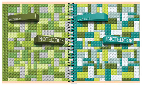 Тетрадь А5, 96 л., ПЗМБ, гребень, клетка/линия, TWIN лак, перевёртыш (4 обложки), "Легко!", 028541