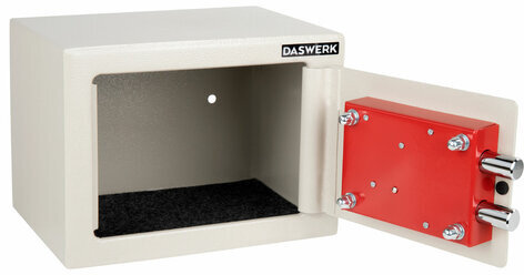 Сейф мебельный DASWERK SC-170KL (170х230х170 мм), ключевой замок, бежевый, 291339