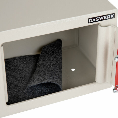 Сейф мебельный DASWERK SC-170KL (170х230х170 мм), ключевой замок, бежевый, 291339