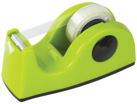Диспенсер для клейкой ленты BRAUBERG настольный, утяжеленный, средний, салатовый, 11,8х5х5 см, 440143