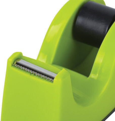 Диспенсер для клейкой ленты BRAUBERG настольный, утяжеленный, средний, салатовый, 11,8х5х5 см, 440143