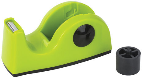 Диспенсер для клейкой ленты BRAUBERG настольный, утяжеленный, средний, салатовый, 11,8х5х5 см, 440143