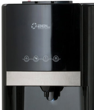 Кулер для воды AEL LC-AEL-809a, напольный, НАГРЕВ/ОХЛАЖДЕНИЕ КОМПРЕССОРНОЕ, бутыль снизу, 1 кран, чёрный, 00059