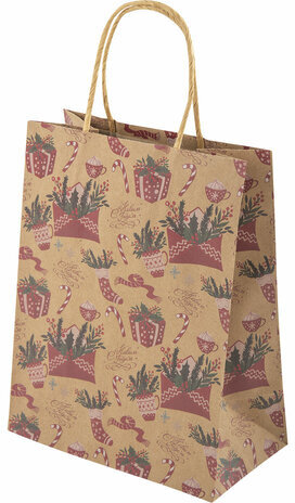 Пакет подарочный КОМПЛЕКТ 10 штук новогодний 18x10x23 см, "Письмо Деду Морозу", ЗОЛОТАЯ СКАЗКА, 592127