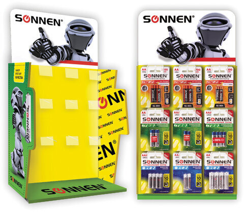 Дисплей для размещения товара настольный SONNEN, 65x35x21 см, 9 крючков, металл, 504996