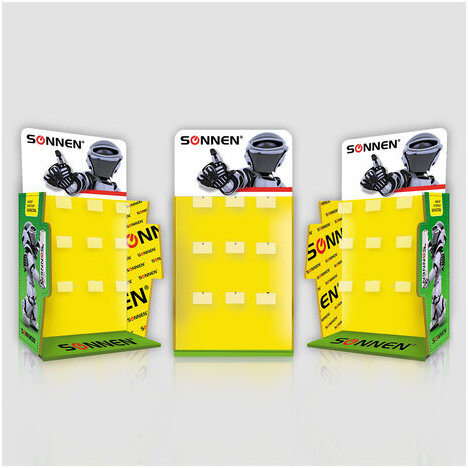 Дисплей для размещения товара настольный SONNEN, 65x35x21 см, 9 крючков, металл, 504996