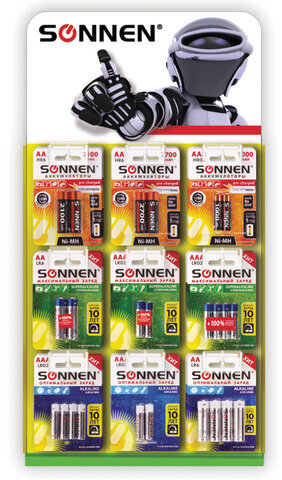 Дисплей для размещения товара настольный SONNEN, 65x35x21 см, 9 крючков, металл, 504996