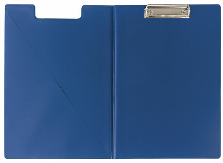 Папка-планшет BRAUBERG, А4 (340х240 мм), с прижимом и крышкой, картон/ПВХ, РОССИЯ, синяя, 221489