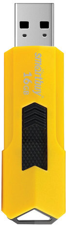 Флеш-диск 16 GB SMARTBUY Stream USB 2.0, желтый, SB16GBST-Y