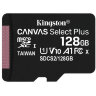 Карта памяти microSDXC 128GB KINGSTON Canvas Select Plus UHS-I U1, 100 Мб/с (class 10), SDCS2/128GBSP