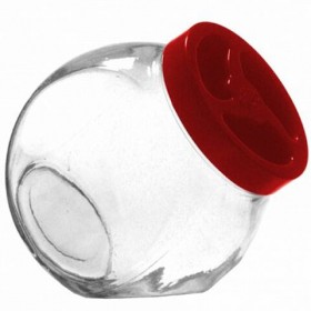 Банка для сыпучих продуктов, с красной крышкой, объем 2000 мл, стекло, PASABAHCE &quot;БЕЛЛА&quot;, 80002СЛ1