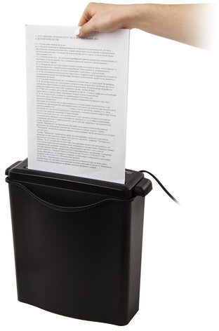 Уничтожитель (шредер) BRAUBERG S6-S, 1 уровень секретности, полоски 8 мм, 6 листов, 7,5 л, 531087