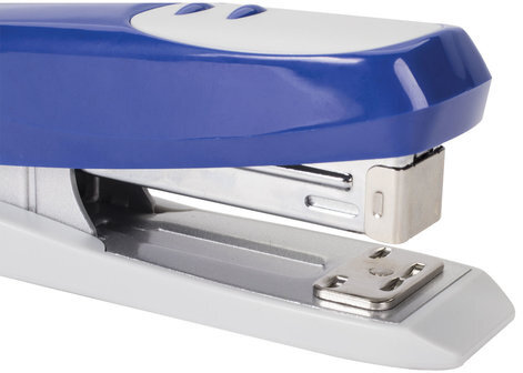 Степлер №24/6, 26/6 BRAUBERG "Germanium", до 20 листов, синий, ГАРАНТИЯ 5 ЛЕТ, 226577