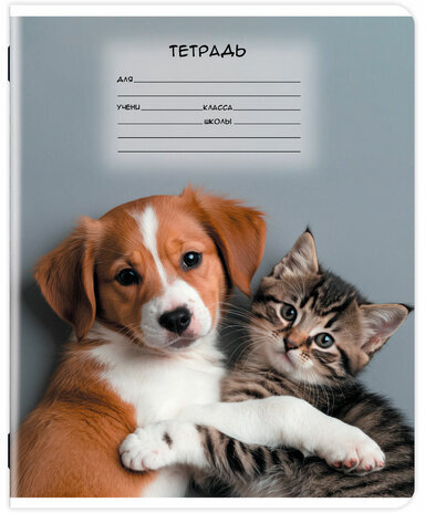 Тетрадь 12 л. ЮНЛАНДИЯ, клетка, обложка картон, МИКС-2, 107273