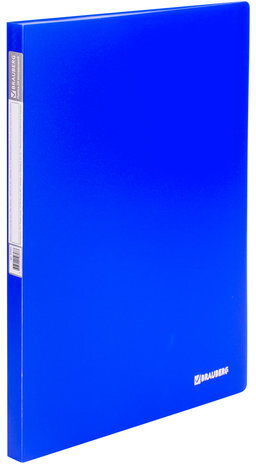 Папка 20 вкладышей BRAUBERG &quot;Neon&quot;, 16 мм, неоновая, синяя, 700 мкм, 227451
