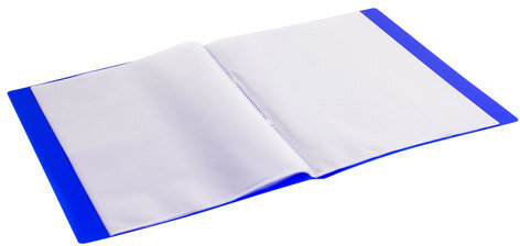 Папка 20 вкладышей BRAUBERG "Neon", 16 мм, неоновая, синяя, 700 мкм, 227451