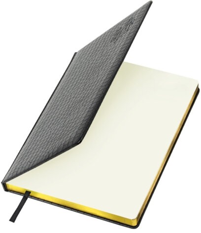 Ежедневник датированный 2026 БОЛЬШОЙ ФОРМАТ 210х297мм А4, BRAUBERG Comodo, под кожу, черный, 117242