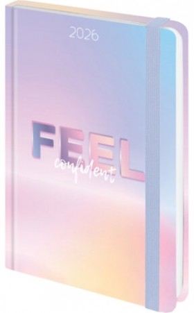 Ежедневник датированный 2026 с резинкой 145х203 мм, А5, BRAUBERG, твердый, &quot;Нежность&quot;, 117347