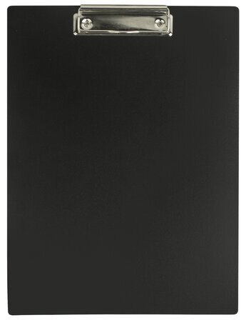 Доска-планшет STAFF с прижимом А4 (315х235 мм), пластик, 1 мм, черная, 229223