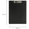 Доска-планшет STAFF с прижимом А4 (315х235 мм), пластик, 1 мм, черная, 229223