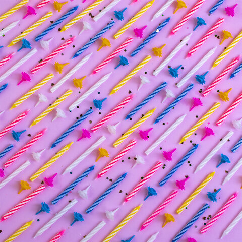 Набор свечей для торта 154 шт., 5,7 см, 56 держателей, ЗОЛОТАЯ СКАЗКА, в блистере, 591448