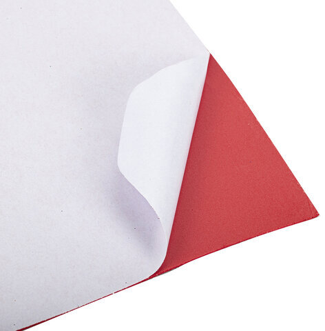 Пористая резина/фоамиран А4, 2 мм, ОСТРОВ СОКРОВИЩ, 10 листов, 10 цветов, яркие цвета, блестки, САМОКЛЕЯЩАЯСЯ, 665104