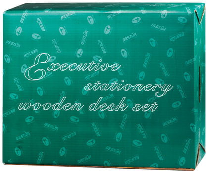 Набор настольный BESTAR "Platon" из дерева, 11 предметов, цвет "красное дерево", 236373