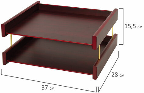 Набор настольный BESTAR "Platon" из дерева, 11 предметов, цвет "красное дерево", 236373