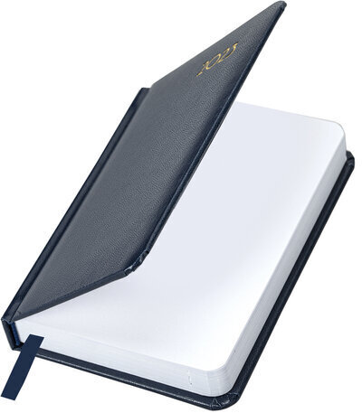 Ежедневник датированный 2023 МАЛЫЙ ФОРМАТ 100х150 мм А6, BRAUBERG "Select", балакрон, синий, 113927