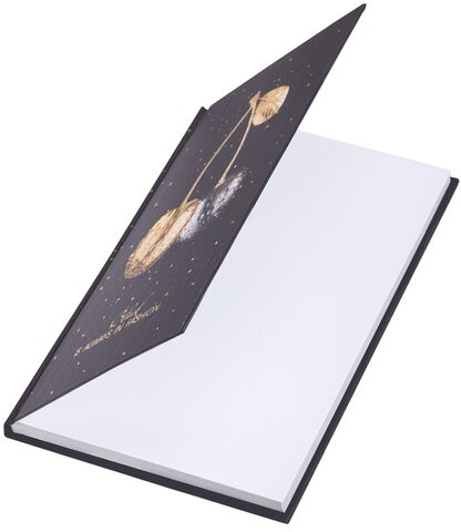 Блокнот А5 (134х206 мм), 80 л., твёрдый, клетка, фольга, STAFF, "Cherry", 114430