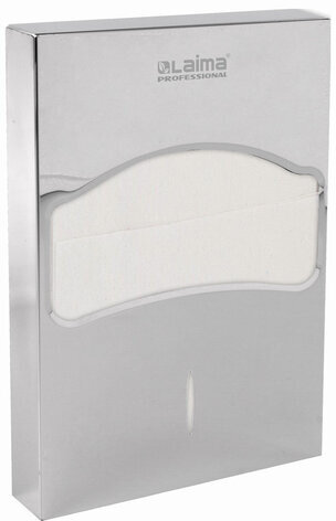 Диспенсер для покрытий на унитаз LAIMA PROFESSIONAL INOX, 1/4 сложения, нержавеющая сталь, зеркальный, 605705