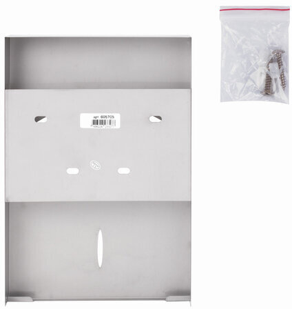 Диспенсер для покрытий на унитаз LAIMA PROFESSIONAL INOX, 1/4 сложения, нержавеющая сталь, зеркальный, 605705