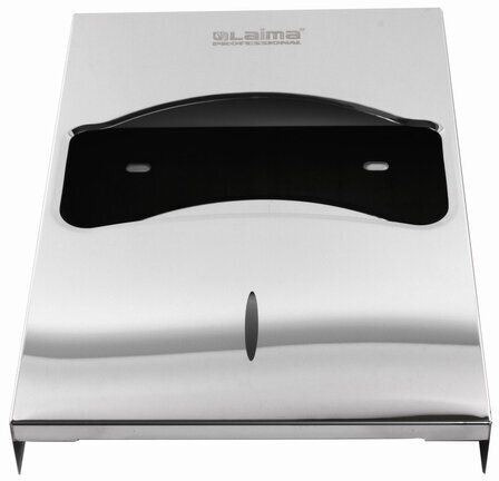 Диспенсер для покрытий на унитаз LAIMA PROFESSIONAL INOX, 1/4 сложения, нержавеющая сталь, зеркальный, 605705