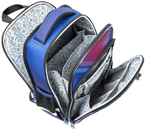 Ранец BRAUBERG QUADRO, 3 отделения, с брелком, "Rapid style", 37х28х18 см, 270603