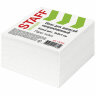 Блок для записей STAFF непроклеенный, куб 8х8х4 см, белый, белизна 90-92%, 126368
