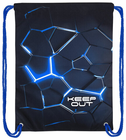 Мешок для обуви BRAUBERG PREMIUM, карман, подкладка, светоотражайка, 43х33 см, Digital lava, 272426