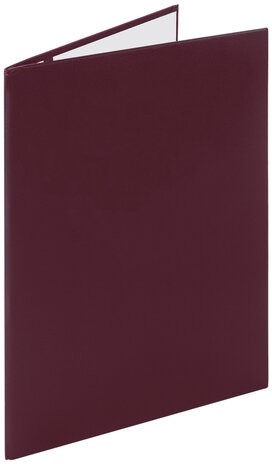 Папка адресная бумвинил без надписи, формат А4, бордовая, индивидуальная упаковка, STAFF "Basic", 129634