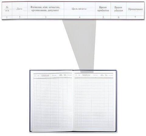 Журнал регистрации посетителей, 96 л., бумвинил, блок офсет, фольга, А4 (200х290 мм), BRAUBERG, 130151