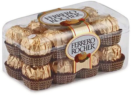 Конфеты FERRERO "Rocher", шоколадные, 200 г, пластиковая упаковка, 77070887