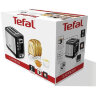 Тостер TEFAL TT365031, 850 Вт, 2 тоста, 7 режимов, механическое управление, металл/пластик, серебристый/черный, 7211002582