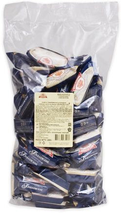 Конфеты шоколадные БАБАЕВСКИЙ с дробленым миндалем и вафельной крошкой, 1000 г, пакет, ББ12279