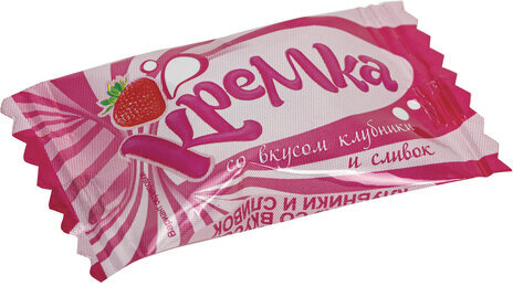 Карамель леденцовая КРЕМКА со вкусом клубники и сливок, 500 г, НК166