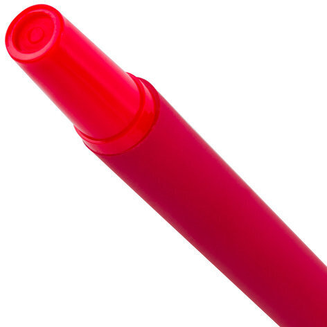 Ручка шариковая STAFF "EVERYDAY" BP-192, КРАСНАЯ, корпус прорезиненный красный, узел 0,7 мм, линия письма 0,35 мм, 142399