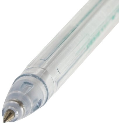 Ручка шариковая масляная PENSAN "Global-21", ЗЕЛЕНАЯ, корпус прозрачный, узел 0,5 мм, линия письма 0,3 мм, 2221, 2221/12