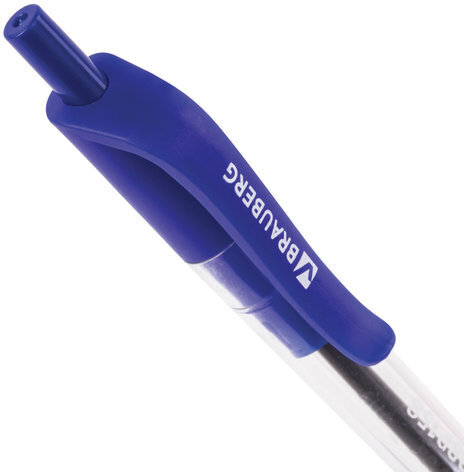Ручка шариковая масляная автоматическая BRAUBERG "Extra Glide R-Grip", СИНЯЯ, узел 0,7 мм, линия письма 0,35 мм, 142930