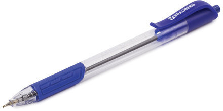 Ручка шариковая масляная автоматическая BRAUBERG "Extra Glide R-Grip", СИНЯЯ, узел 0,7 мм, линия письма 0,35 мм, 142930