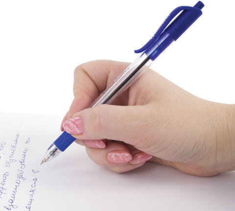 Ручка шариковая масляная автоматическая BRAUBERG "Extra Glide R-Grip", СИНЯЯ, узел 0,7 мм, линия письма 0,35 мм, 142930