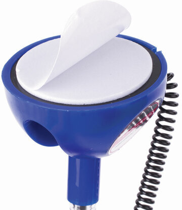 Ручка шариковая настольная BRAUBERG "Counter Pen", СИНЯЯ, пружинка, корпус синий, 0,5 мм, 143259